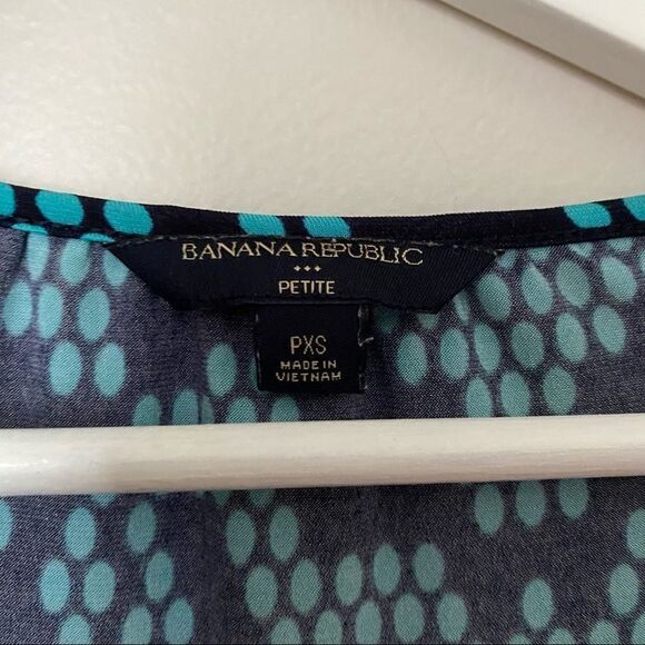 Banana Republic Dress Wrap Circle Geometric Pattern V-Neck Midi Business Casual - Picture 4 of 9